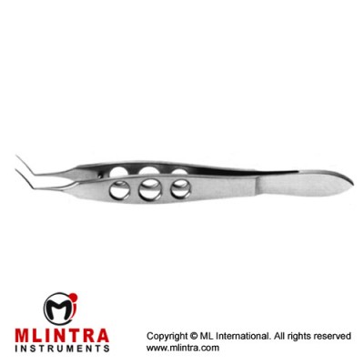 Mendez Multipurpose LASIK Forcep Angled - Spatulated Jaws and Tips Stainless Steel, 10 cm - 4"